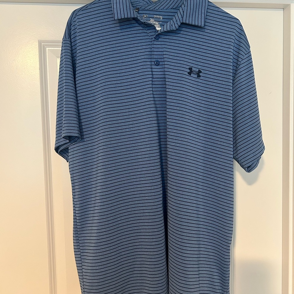 Under Armour Men's Navy Striped Polo